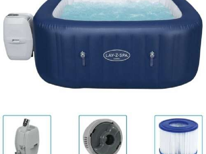 Bestway Cuve Thermale Gonflable Lay-Z-Spa Bain Hydromassant Baignoire Spa